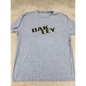 Oakley Mens Regular Fit Graphic T Shirt Gray XXL Regular Fit Short Sleeve